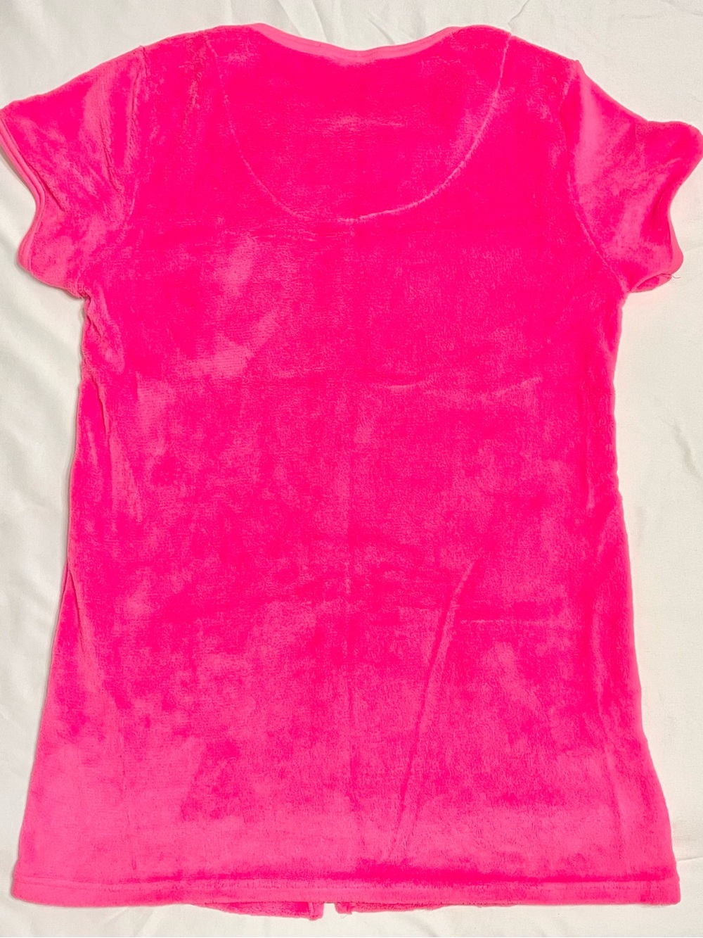 Barbiecore Robe Bobbie Brooks Sleepwear Zip-Up Pajama Coverup Women’s M/L - Picture 3 of 3
